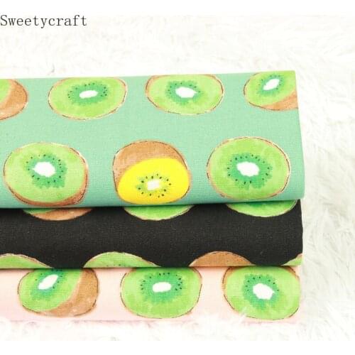 110x45cm Thick Cotton Fabrics Per Half Yard Fruit Kiwi Printed Patchwork tela algodon DIY Handmade Sewing Material Accessories