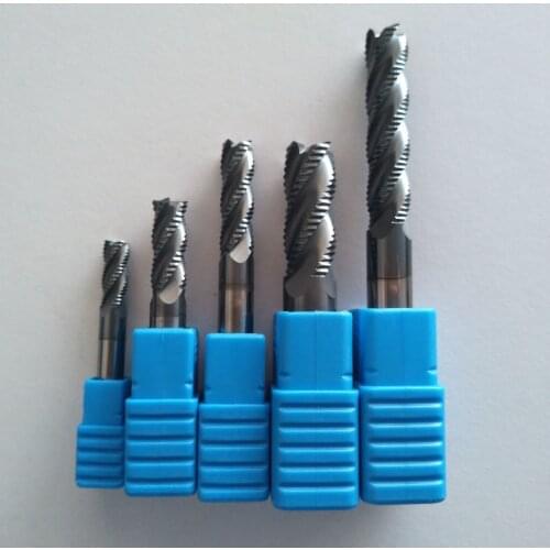 8mmx25mm HRC45 Roughing End Mills 3 flutes Milling cutters CNC rough EndMill Tools Carbide router bits milling bits