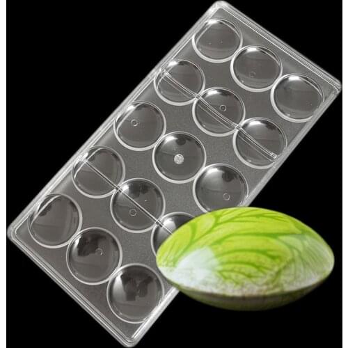 Round Thin Pita Pancake Macaron Biscuit Shape PC Polycarbonate Chocolate Mold