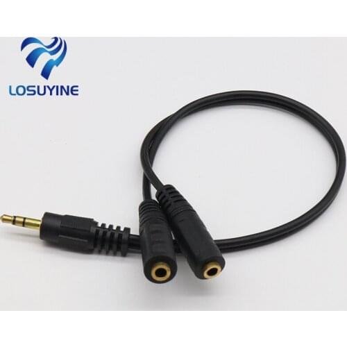Hot-sale Earphone Adapter Accessory 3.5mm Stereo Audio Male to 2 Female Headset Mic Y Splitter Cable Adapter Gifts Wholesale