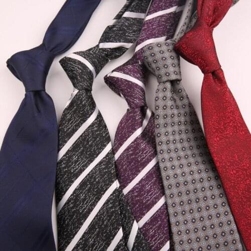 Mens Stripe Floral Fashion Tie Corbatas Para Hombre 8cm Neckties Classic Wedding Party Neck Ties For Men Necktie Jacquard Woven