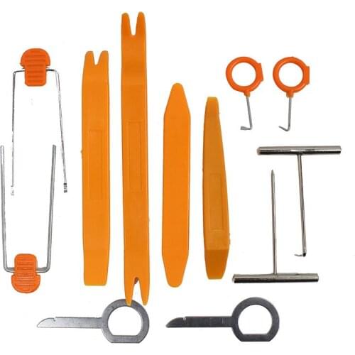 Hot Professional 12pcs/set Vehicle Dash Trim Tool Car Door Panel Audio Dismantle Remove Install Pry Kit Refit Set Hand Tools Set