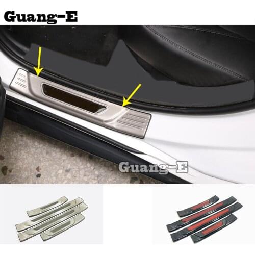 Car Styling Stainless Steel Pedal Door Sill Scuff Plate Cover Outside External Threshold For Hyundai Sonata 10Th DN8 2020 2021