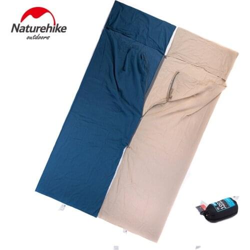 Naturehike Ultralight Cotton sleeping bag liner Outdoor Camping Hiking Portable Envelope Travel Sleeping Bag NH15S012-D