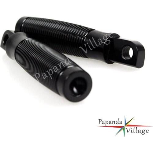 Papanda Motorcycle Footpegs Motorbikes 1/2" Clevis Footpeg Mounts Old School Black Foot Rests for Harley Choppers Bobbers Custom