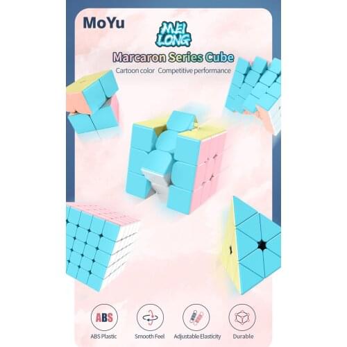 [Picube]Moyu Meilong 2x2 3x3 4x4 5x5 Macaron Magic Cube Antistress Pyramid Professional mini Puzzle Speed games Cubes Pyraminx