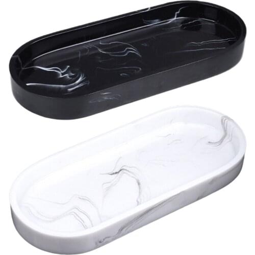 Resin Handmade Bathtub Storage Tray Dresser Countertop Dish Organizer for Bathroom Jewelry Tissues Perfume Shampoo