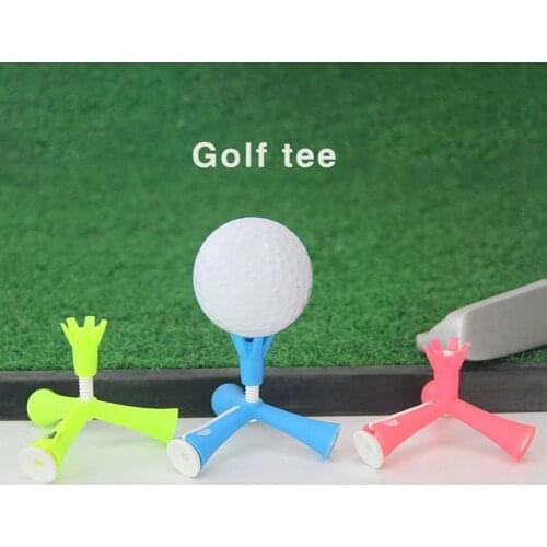 1pc Portable Golf Tee Adjustable ABS Anti-flying Tripod Golf Tee for Training