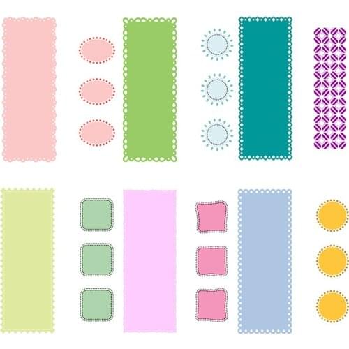 Rectangle Square Circle Lace Frame Metal Cutting Dies Scrapbooking DIY Card Album Making Crafts Stencil New Dies 2021