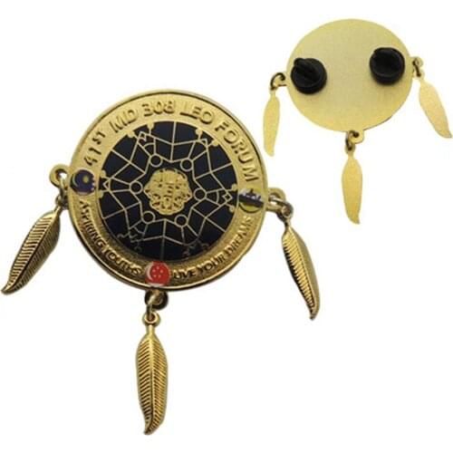 Promotional Metal Craft Gifts Custom Hard Enamel Metal Badge and Lapel Pin for Sale