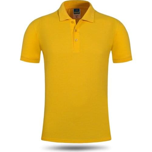 Men polo shirt short sleeves cotton polyester blend plain summer shirts polos men fashions leisure wear logo customized