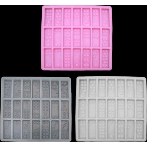 Silicone Dominoes Mold Chocolates Epoxy Resin Mold Dominoes Game Fun Art Crafts 667E