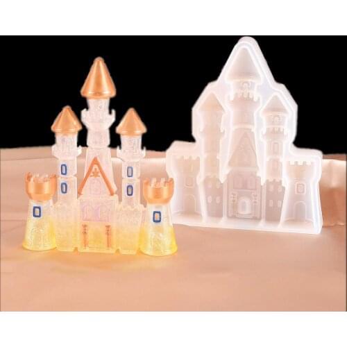 2 Shapes Castle Silicone Casting Resin Molds For DIY Resin Jewelry Decoration Uv Epoxy Handmade Making Artcraft