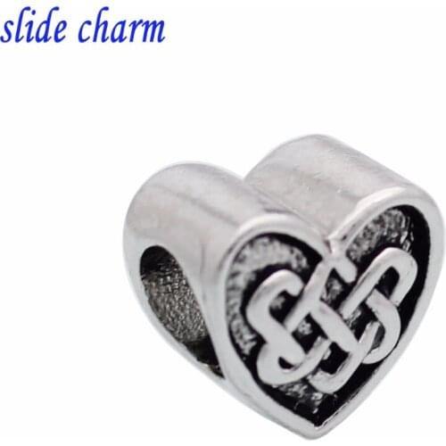 Slide charm Free shipping Chinese knot love charm beads fit Pandora bracelet Christmas Valentines Day