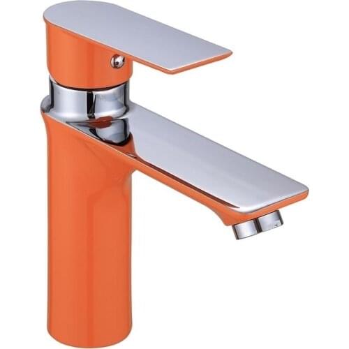OLINIA bathroom faucets zinc core basin faucet bathtub orange faucet chrome basin Hot Cold dual control Mixer Tap OL8200CO