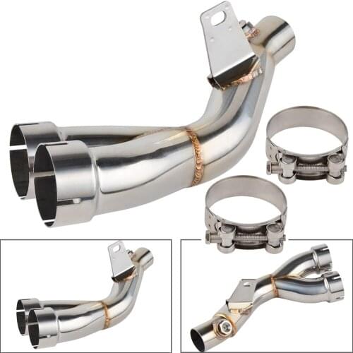Mid Pipe Motorcycle Middle Link Exhaust Muffler Pipe For Yamaha YZF R6 YZFR6 YZF-R6 2006-2011 2012 2013 2014 2015 2016 2017 2018