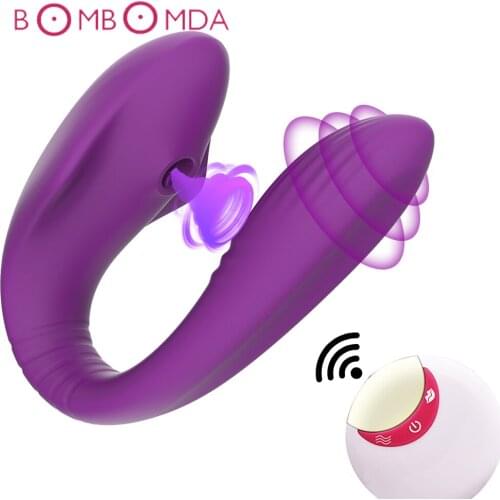 Vagina Sucking Vibrator For Women U Dildo Vibrators Oral Sex Clitoris Stimulation Female Masturbation Erotic Sex Toys For Adults