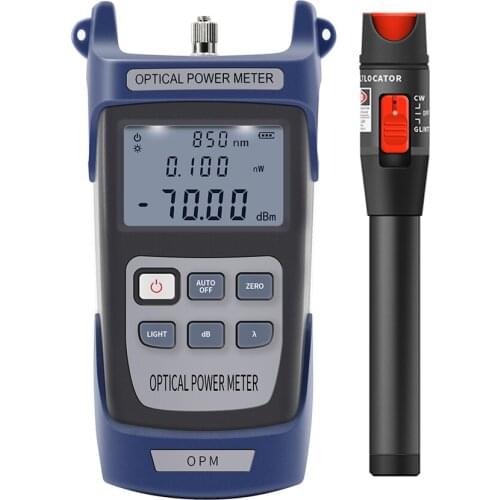 YOUYSI Optical Power Meter + Red Light Pen 1MW 10MV 20W 30MW 50MW FTTH Optic Fibre Cable Optical Power Meter Tester Low Price