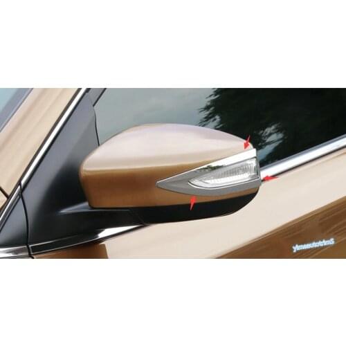 2 Pcs / Set For Nissan Maxima 2016 ABS Side Door Rearview Mirror Strip Cover Trim