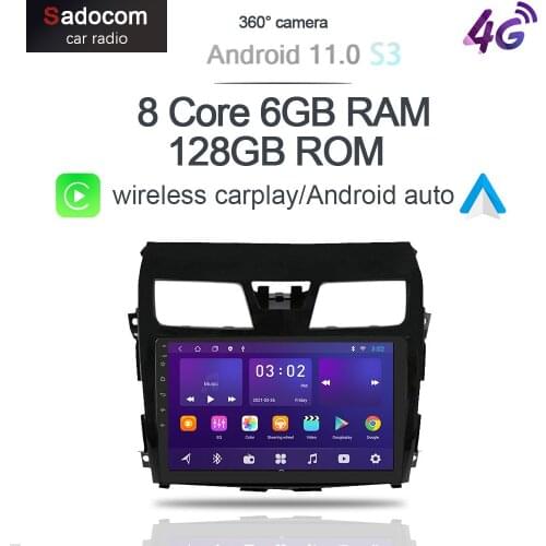 360 Panoramic IPS Carplay 6G+128G Android 10.0 Car DVD Player GPS WIFI Bluetooth RDS Radio For Nissan Teana Altima 2013 -2018