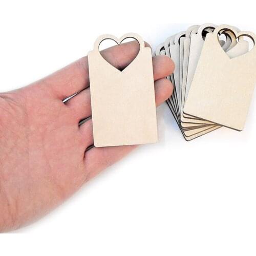 50x Blank Wooden Tags (8cm) Shape Gift Wedding Tag Price Tag Decoration diy wood blank