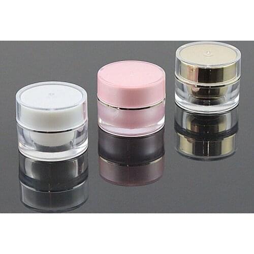 5g/5ml Cylindrical Acrylic bottle Acrylic cream bottle cream wax Eye cream Packing box Cosmetic sample bottle100pcs/lot