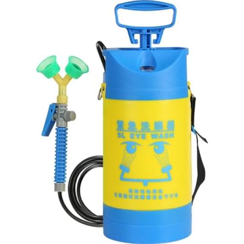 5L Emergency Eye Wash Device Portable Factory School Manual Device Spray irrigator First Aid Eye washing with pressure gauge
