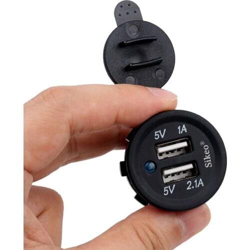12V/24V Dual Port Car USB Charger 5V 3.1A Power Outlet Socket For Ipad Iphone Car Boat Mobile Phones Led For Car Motorcycle
