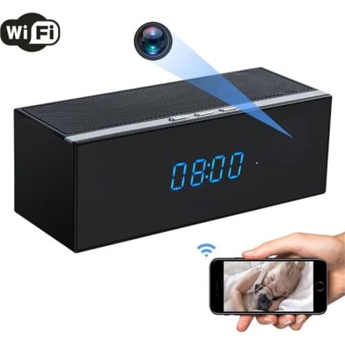 2MP FULL HD Wireless Wifi Music Clock Camera Wide Angle Night Vision Smart Home Security Surveillance Camera Remote Monitoring