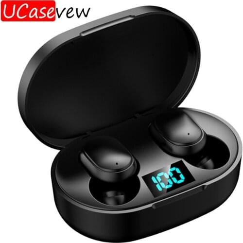 E6s Smart Digital Display Bluetooth Headset Wireless Mini HIFI Headset Stereo in-Ear Waterproof Sports Earphone For iPhone 12 11