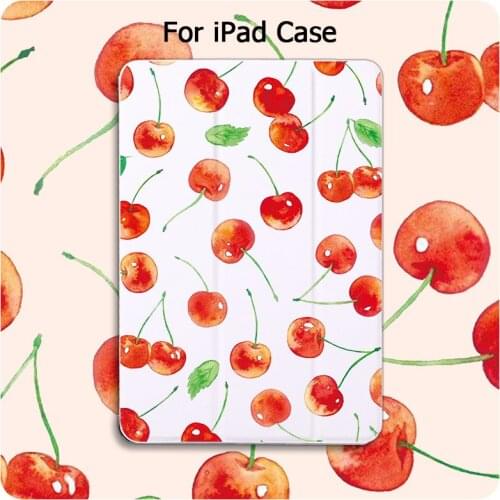 10.2-in iPad 2019 Flip CaseFruit printing For iPad Mini 5 4 Tablet Case Auto Sleep Wake For iPad Case 7th generation PU Protect