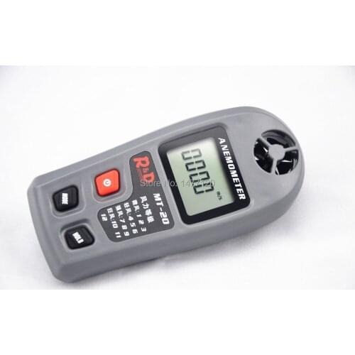 Digital Wireless Anemometer Large LCD Display Accuracy +/-3% Range 0~30m/s Resolution 0.1m/s