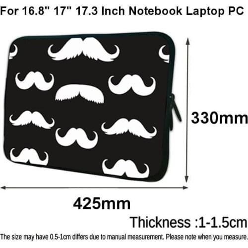 Presidents Day Deals 17 Inch Notebook Pouch Bolsa Funda Portatil Neoprene Computer 16.8 Inch Bag Mens Carry Sleeve Laptop Case