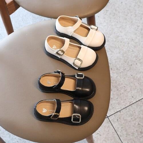 Childrens Leather Shoes 2021 Autumn New Girls British Style Princess Shoes Girls Soft Sole Casual Shoes 23-36 Students Shoes