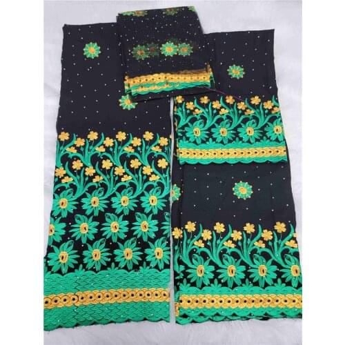 Emerald green lace fabric swiss voile lace in switzerland latest african laces 2019 gele headtie dubai fabric 5+2yard/set