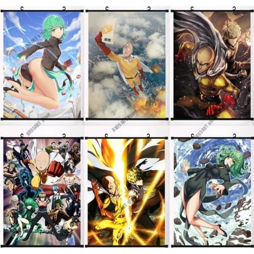 Canvas Painting Anime ONE PUNCH-MAN Saitama Tatsumaki Genos Wall Art Posters and Prints Room Decor Pictures for Home Decoration