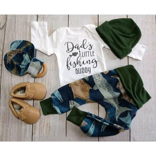 3PCS Newborn Baby Girl Fish Clothes Jumpsuit Pants Outfits