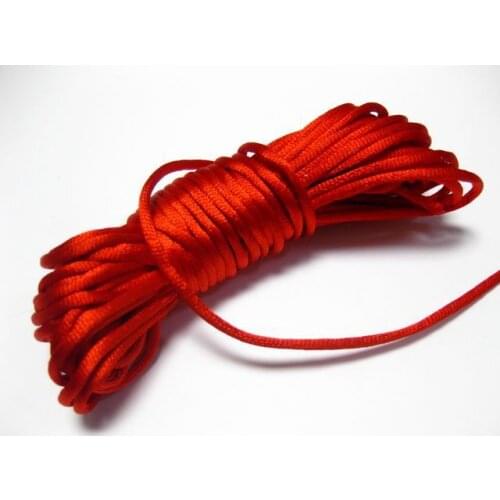 10 Meters Red Chinese Knot Cord Necklace Knot RATTAIL Thread Synthetic Silk E0951