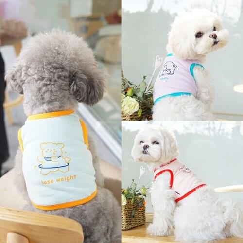 Dog Summer Clothes Vest Pet Cotton Casual T Shirt Apparel Comfortable Dog Costume Puppy Clothing Breathable Dogs T-Shirt