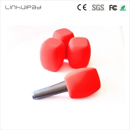 Linhuipad V97 4CM diametre customization Red Interview Large Mic WindsHandheld windshield Video Camera Condenser Mic Foam Cover