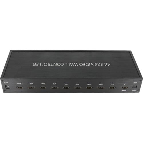 4K Wall Controller Player Video Processor Splicer Video Wall Controller 1 Input 9 Output 3x3 HDMI-compatible TV Images Splicer