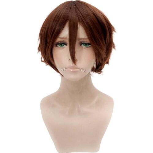 HSIU High Quality Mercenary Naib Subedar Cosplay Wig Identity V Nabb Costume Play Wigs Halloween party Anime Game Hair 30cm wig