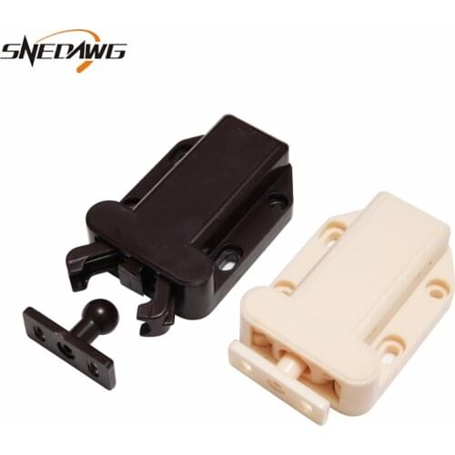 Plastic Door Catch 57x40x16mm Door Closer Cabinet Door Catches Push to Open Catches for Cabinet Cupboard