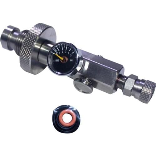 Paintball Air Gun-Airsoft PCP DIN Air Rifle-Diving Tank Metal Refill Station Adapter with 5000 PSI Gauge For Filling Air Tanks