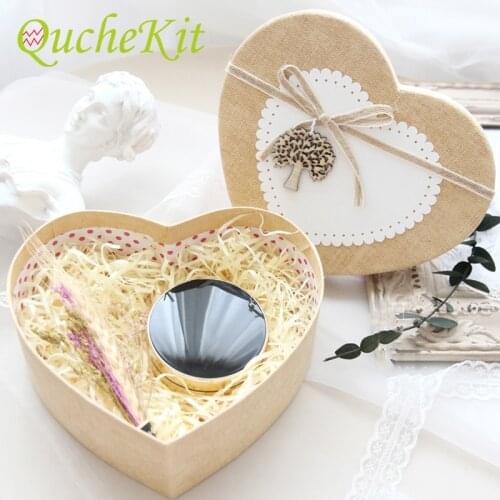 Retro Heart-Shaped Gift Packaging Box Florist Hat Boxes Flowers for Birthday Weeding Valentines Day Chocolate Candy Wrapping