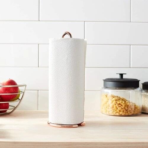 Wrought Iron Tissue Holder Suitable For Dining Table Kitchen Toilet Roll Holder Vertical Tissue Storage Rack Black