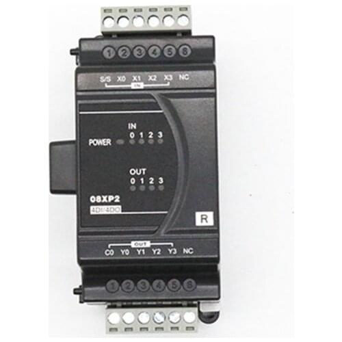 New Original Programmable Controller Digital PLC Module DI 4 DO 4 Transistor Output DVP08XP211T