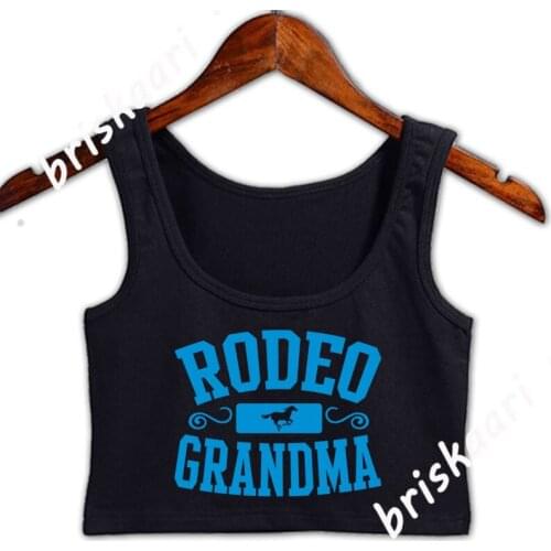 Rodeo Grandma Crop Top Women Crazy Top Designing Outfit Slim Spring Autumn Girl Plus Size 5xl Vest