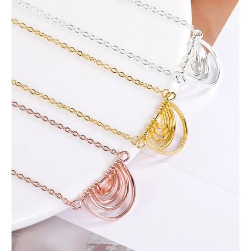 Slidable Rainbow Necklace For Women Multiple Semicircle Combinations Romantic Fashion Choker Party Boho Jewelry Friendship Gifts