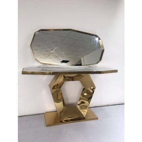 Modern entrance console dining set dining table with irregular design